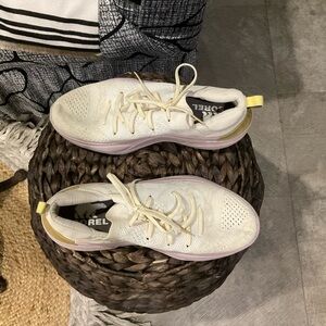 Sorel Women's White Sneakers with Yellow and Purple Accents